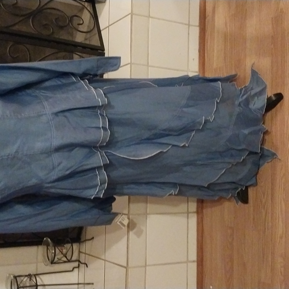 Ashro Blue Ruffled Dress Set - Picture 5 of 5